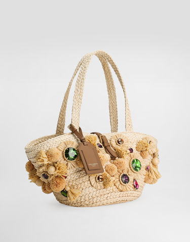 Tote bag Dolce & Gabbana Dolce & Gabbana Coffa Capri Tote Bag Béžová | BB7819AP2988Z096, 2