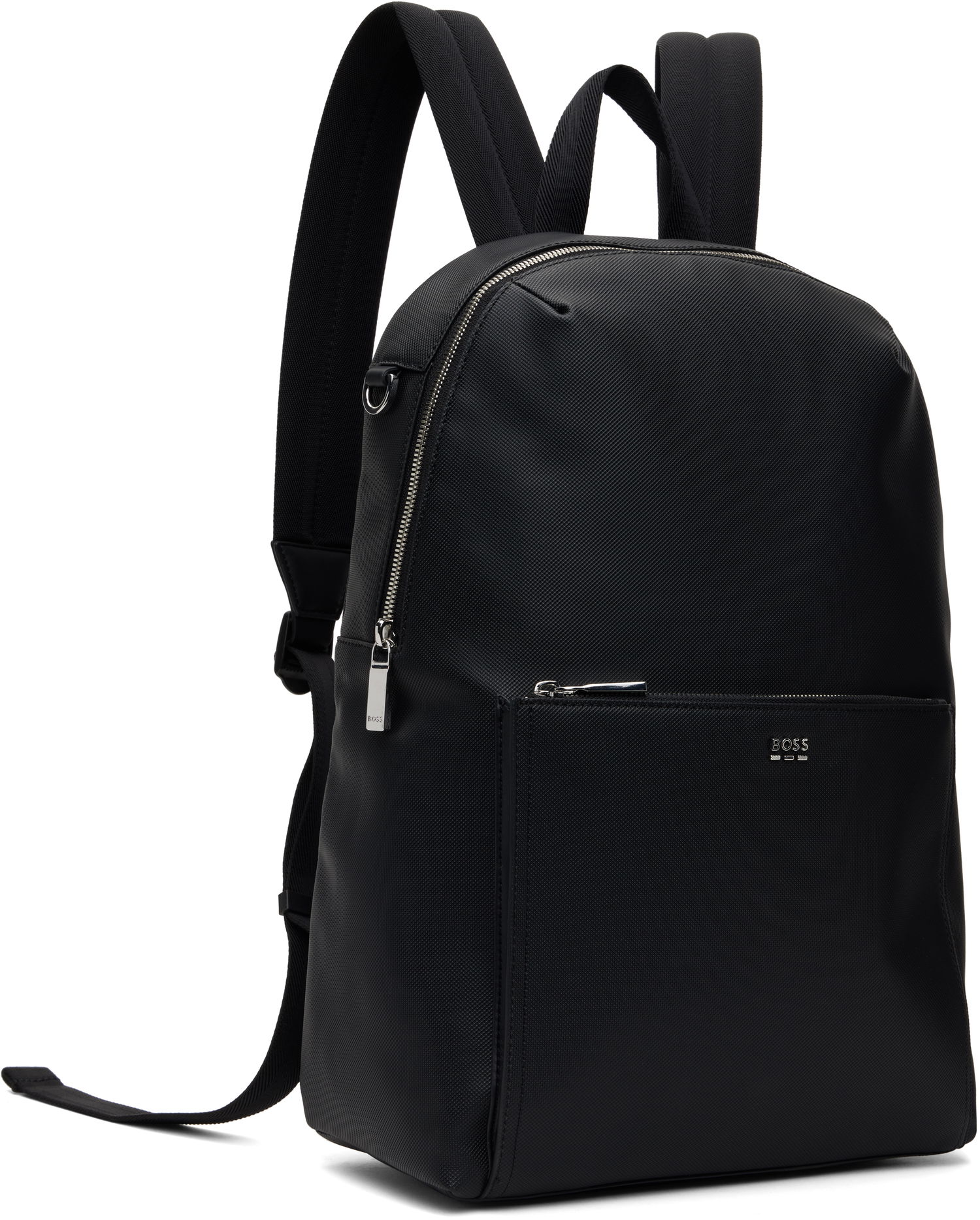 Batoh BOSS BOSS Grained Faux-Leather Backpack Čierna | 50536103, 1