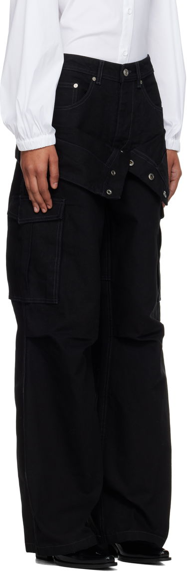 Džínsy Andersson Bell Andersson Bell Double Waist Work Wide-Leg Jeans Čierna | apa834u, 4