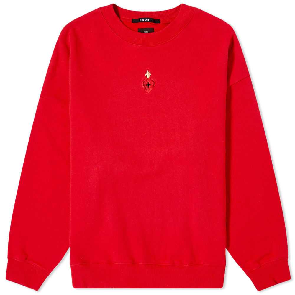 Mikina Ksubi Logo Crew Sweat Červená | WFA22FL011, 0