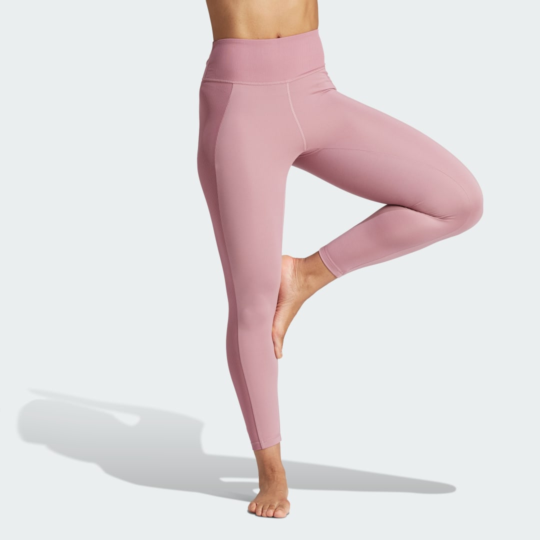 Legíny adidas Originals Yoga Essentials Print 7/8 Ružová | IJ9344, 1