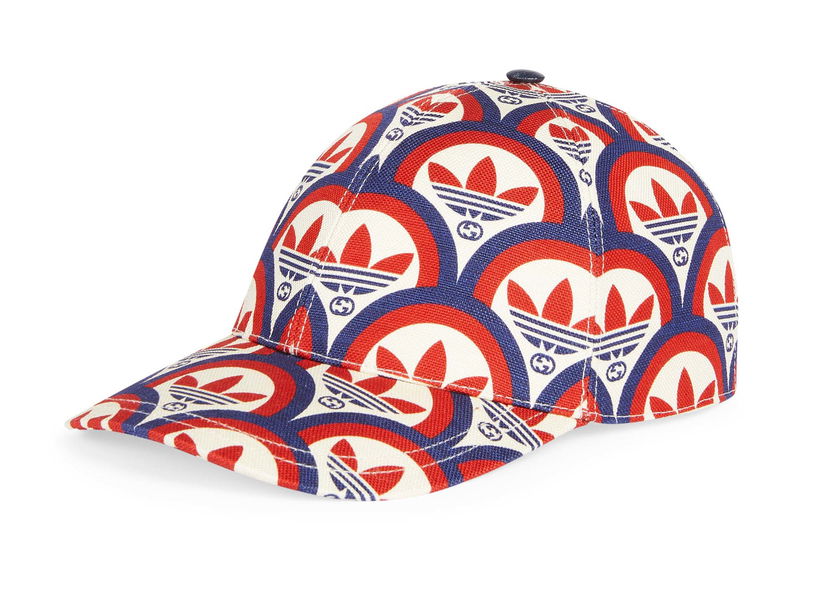 Šiltovka Gucci adidas x Trefoil Print Baseball Cap Red/White/Blue Rôznofarebný | 696485 4HAQF 6468