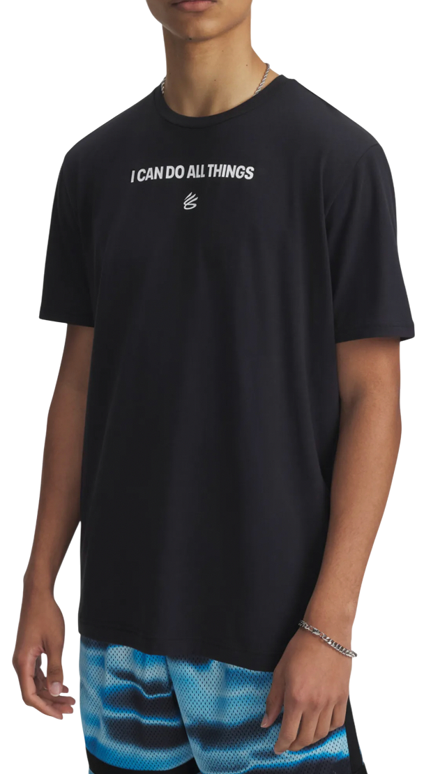 Tričko Under Armour Curry Playable 2 T-Shirt "I CAN DO ALL THINGS" Čierna | 1390408-001, 0