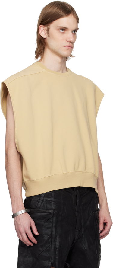 Sveter Rick Owens Rick Owens DRKSHDW Hollywood Jumbo Tatlin Sleeveless Sweatshirt Béžová | DU01E3160 F, 1