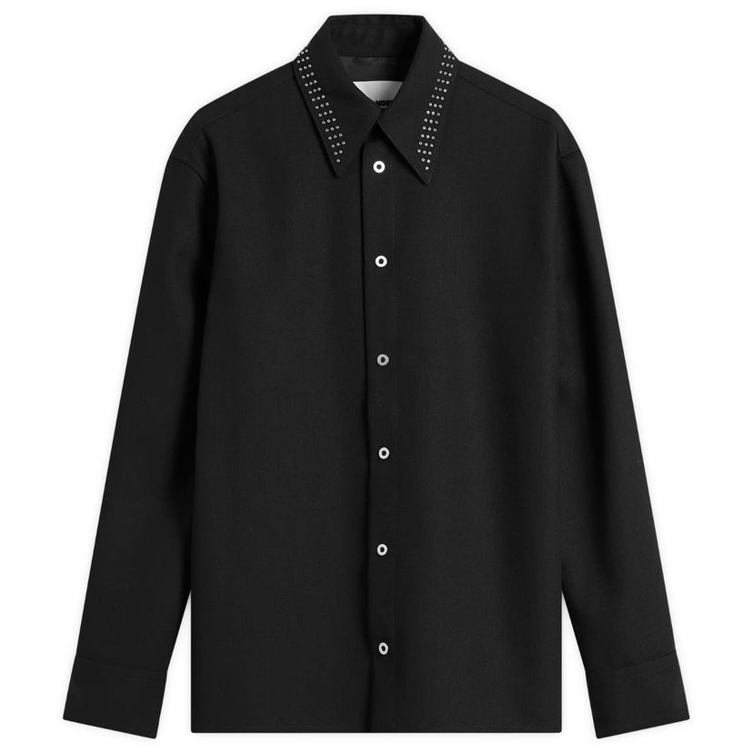 Košeľa Jil Sander Jil Sander Wool Canvas Shirt, Size Large Čierna | J22DL0318-J41557-001