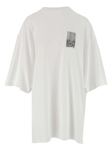 Tričko Balenciaga Wide Fit Barcode T-Shirt Biela | 661715TKVE59040