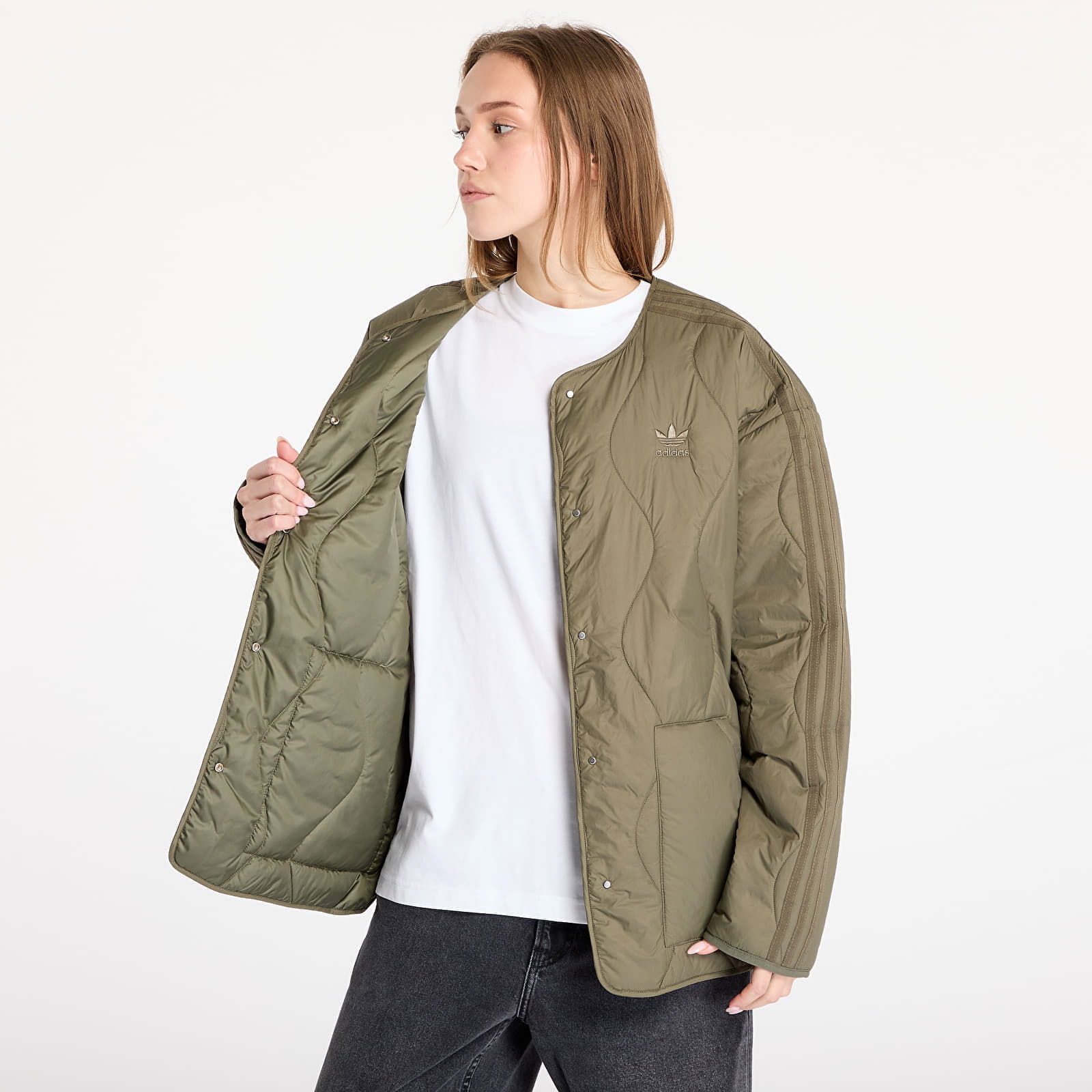 Quilted Liner Jacket Olive Strata