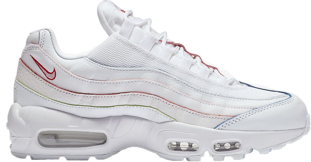 Tenisky a topánky Nike Air Max 95 Triple White Rainbow Borders W Biela | AQ4138-100, 0
