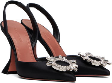 Tenisky a topánky Amina Muaddi Amina Muaddi Begum Slingback Heels Čierna | BEGUM SLING SATIN, 3