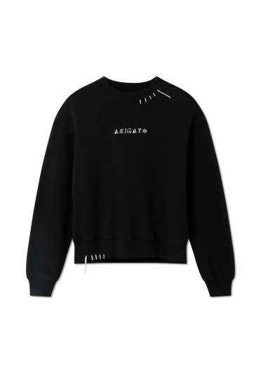 Mikina AXEL ARIGATO Crewneck Loops Sweatshirt Čierna | A3438001, 1