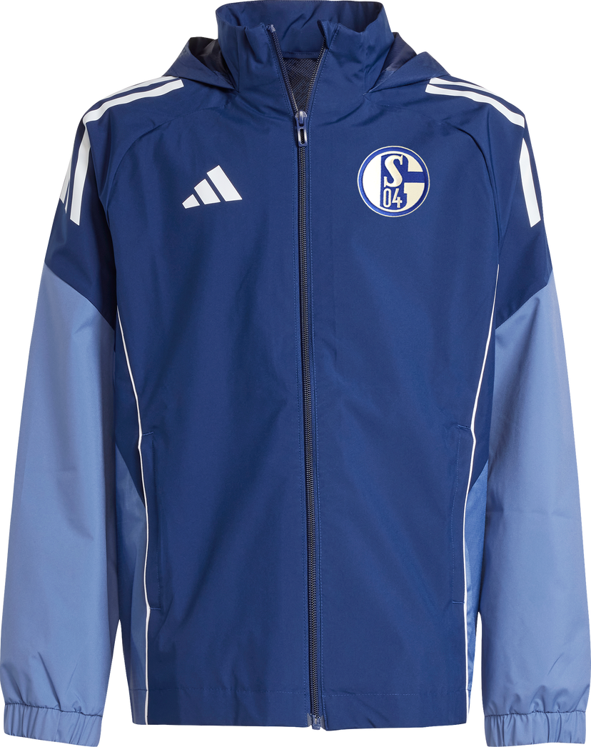 Pláštenka adidas Originals FC Schalke 04 Hooded Rain Jacket Kids Modrá | 6s04ji6537