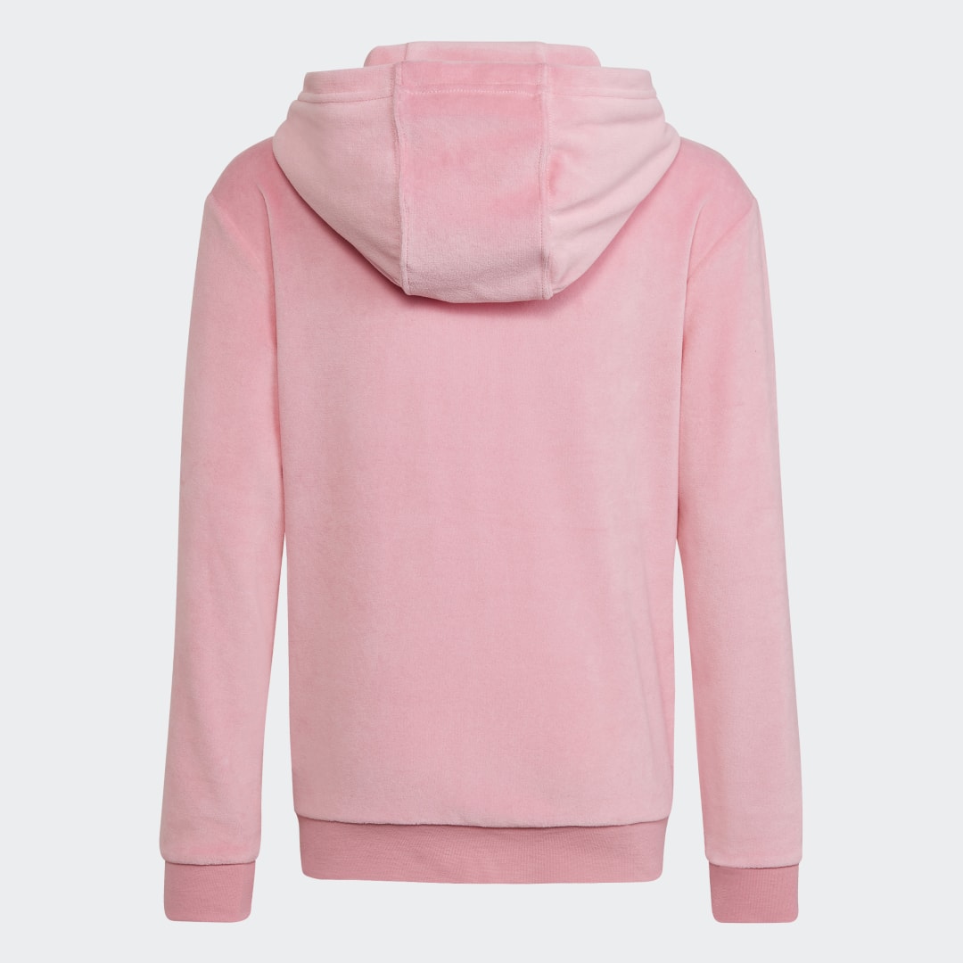 Mikina adidas Originals Lounge Velour Full-Zip Hoodie Ružová | HL2423, 1