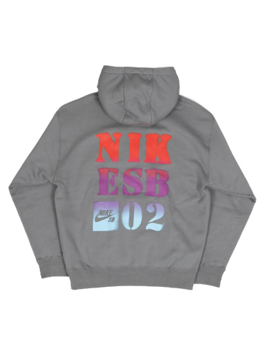 Mikina Nike SB Stencil Hoodie Smoke Šedá | FQ2194-084