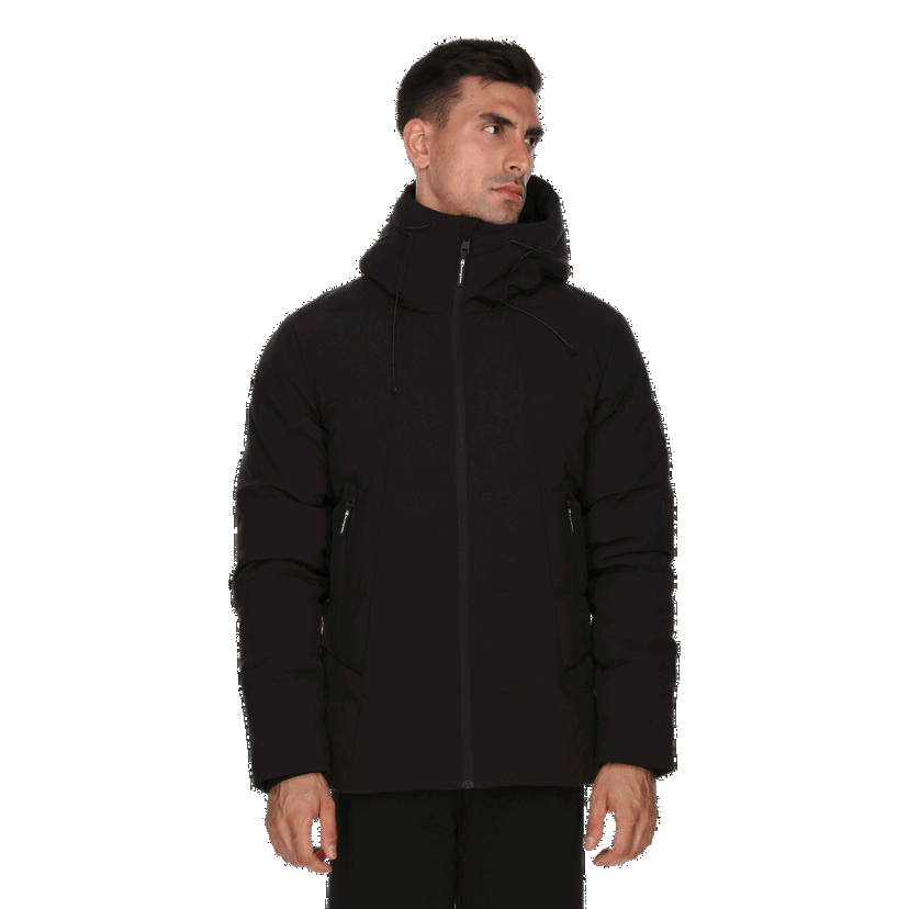Prešívaná bunda Champion Hooded Puffer Jacket David 2 Čierna | CHA243M505-01