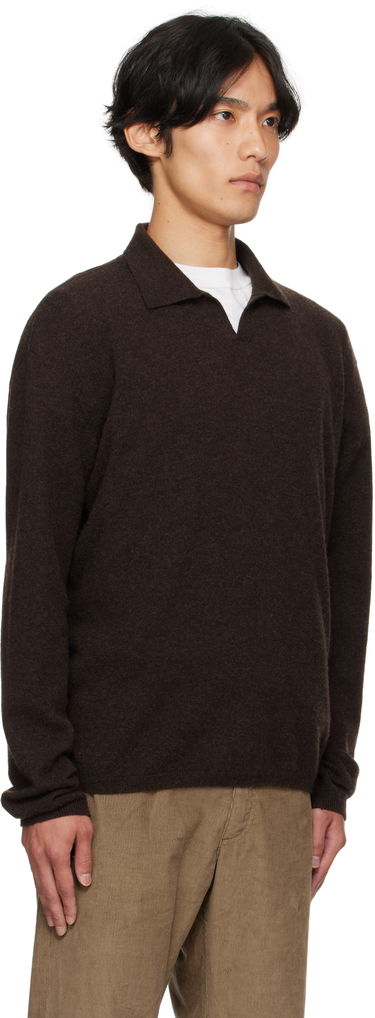 Sveter The Row The Row Franz Knit Polo Hnedá | 1015-Y556, 1
