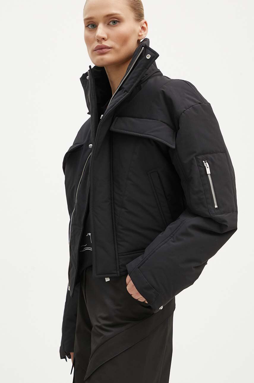 Prešívaná bunda HELIOT EMIL Cropped Asymmetrical Puffer Jacket Čierna | PREAW24.W.02.132, 0