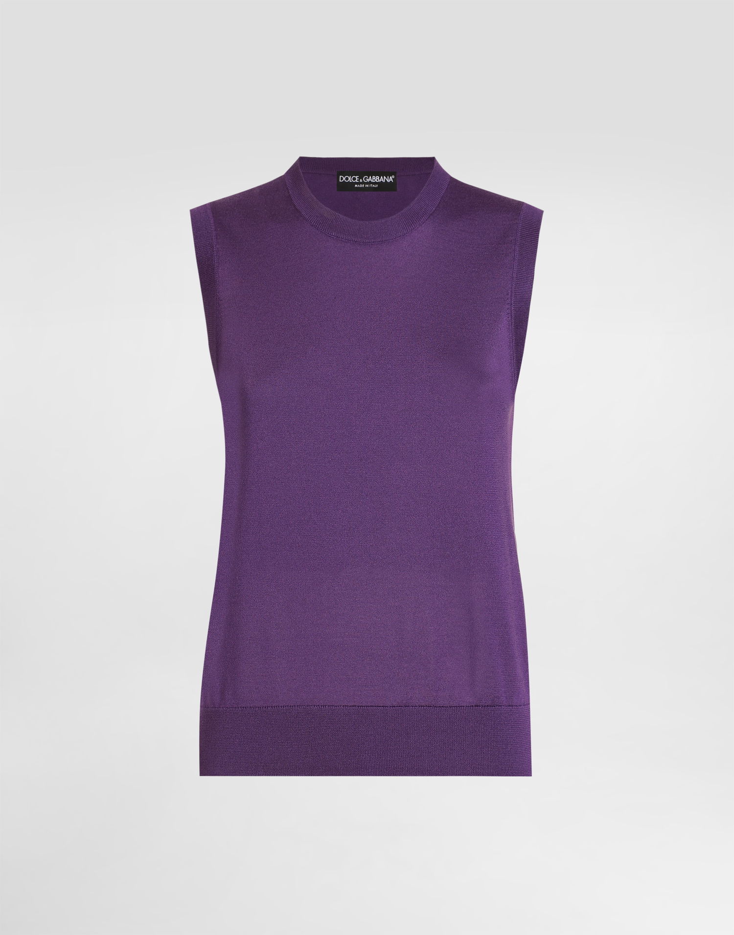 Tielko Dolce & Gabbana Dolce & Gabbana Silk Tank Top with Brooch Fialová | FXT02TJBSO1F0257, 0