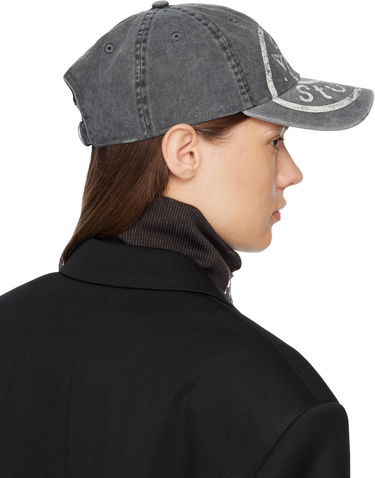 Šiltovka Acne Studios Distressed Denim Logo Cap Šedá | C40429-, 2