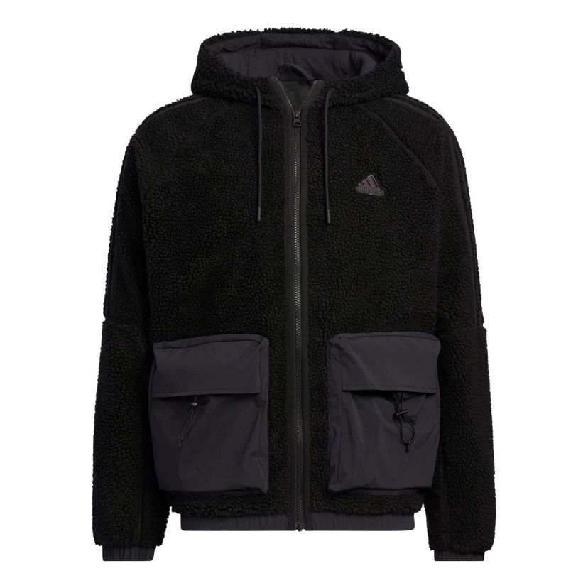Mikina adidas Originals Sherpa Fleece Hoodie Čierna | HR4440