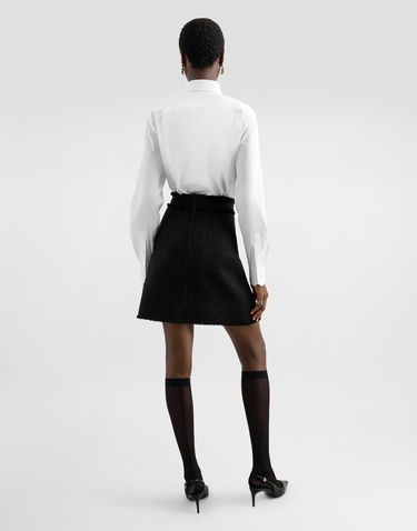 Sukňa Dolce & Gabbana Dolce & Gabbana Short Raschel Tweed Skirt with DG Logo Buttons Čierna | F4C03TGDCLWN0000, 2