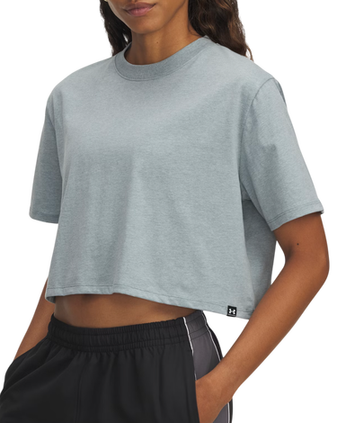 Crop Top Under Armour Under Armour Rival Short Sleeve Crop Top Modrá | 1389721-587, 0