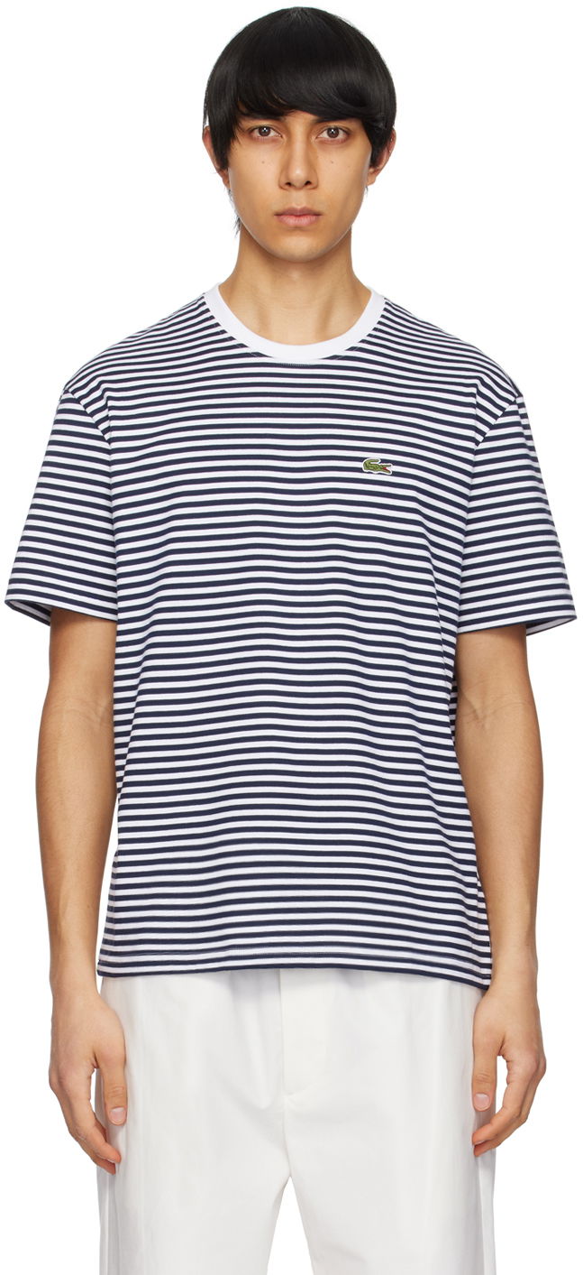 Tričko Lacoste Striped Heavy T-Shirt Modrá | TH9749_522, 0