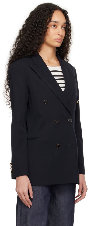 Bunda A.P.C. A.P.C. Anastasia Barbieri Edition Double-Breasted Blazer Navy | COHEY-F03226, 1