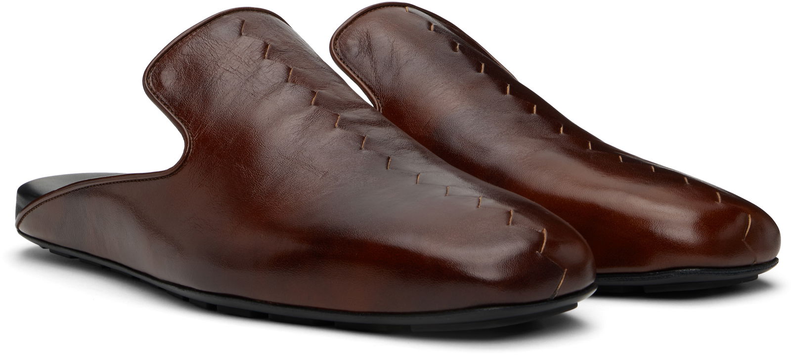 Bottega Veneta Roma Leather Slippers