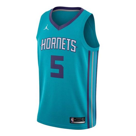 Dres Jordan Air Jordan NBA Retro Basketball Jersey Charlotte Hornets No. 5 Tyrkysová | 864463-430
