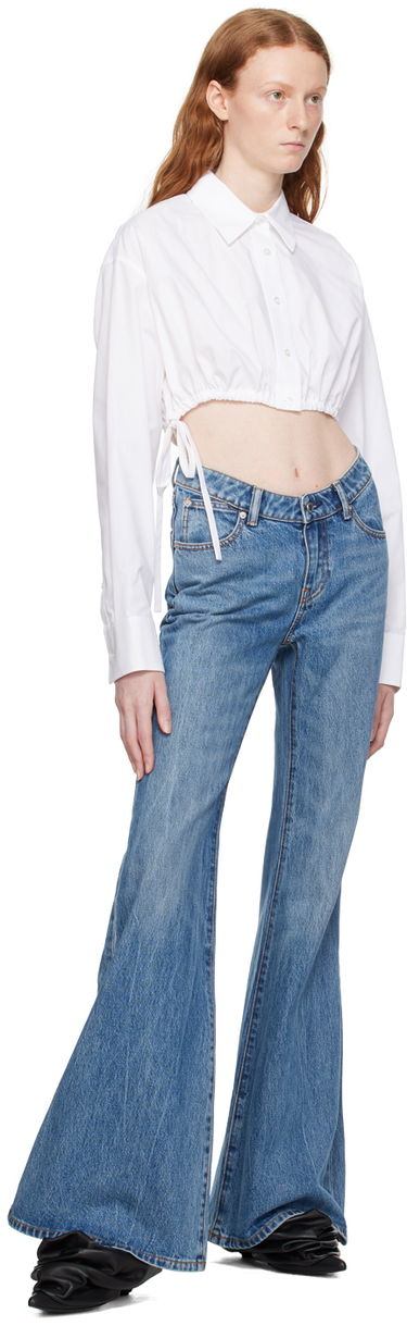 Košeľa Alexander Wang Alexanderwang.t Cropped Tie-Hem Shirt Biela | 4WC3231400, 3