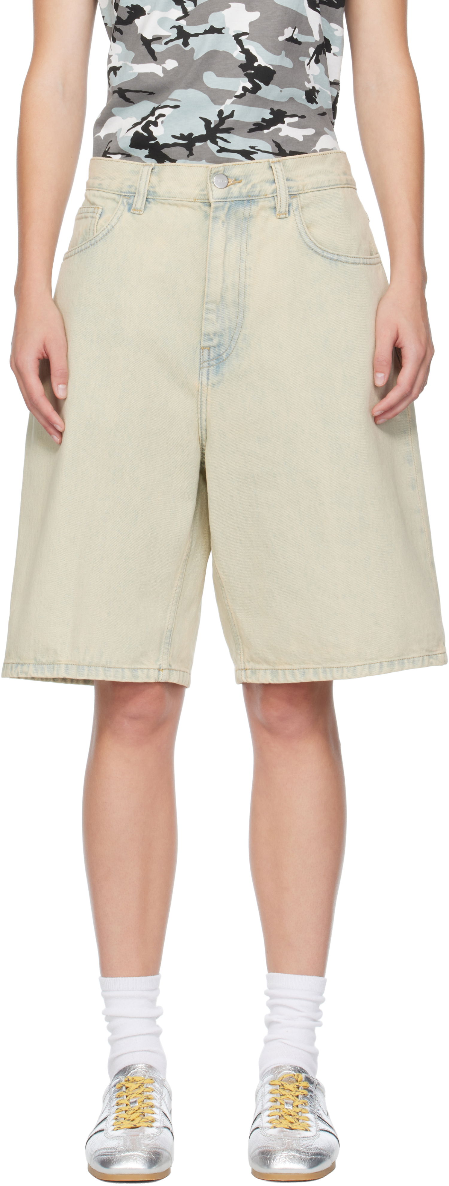 Šortky Carhartt WIP Work In Progress Brandon Denim Shorts Béžová | I031919 01SN, 0