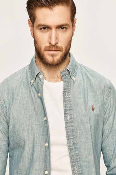 Košeľa Polo by Ralph Lauren Denim Shirt Modrá | 710548538001, 0