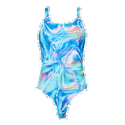 Fastback Iridescent Swirl One Piece Swimsuit