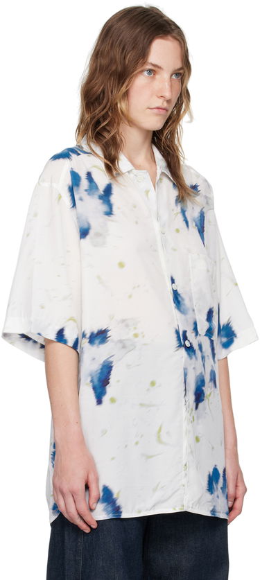 Košeľa LEMAIRE LEMAIRE Abstract-Print Short-Sleeve Shirt Biela | SH1101 LF1271, 1