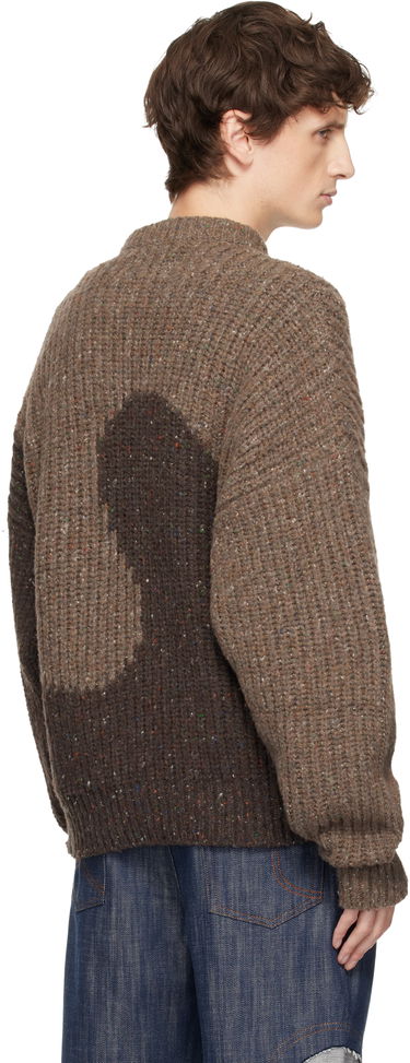 Sveter ERL Knit Crewneck Swirl Tweed Sweater Hnedá | ERL11N004, 2