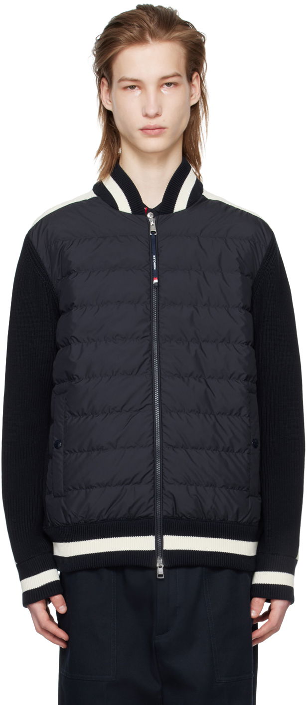 Sveter Moncler Quilted Down Cardigan Navy | J10919B00006M1509, 0