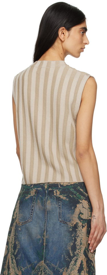 Tielko Eckhaus Latta Eckhaus Latta Keyboard Sleeveless Knit Top Béžová | 8025-EL-PS25-DU -, 2