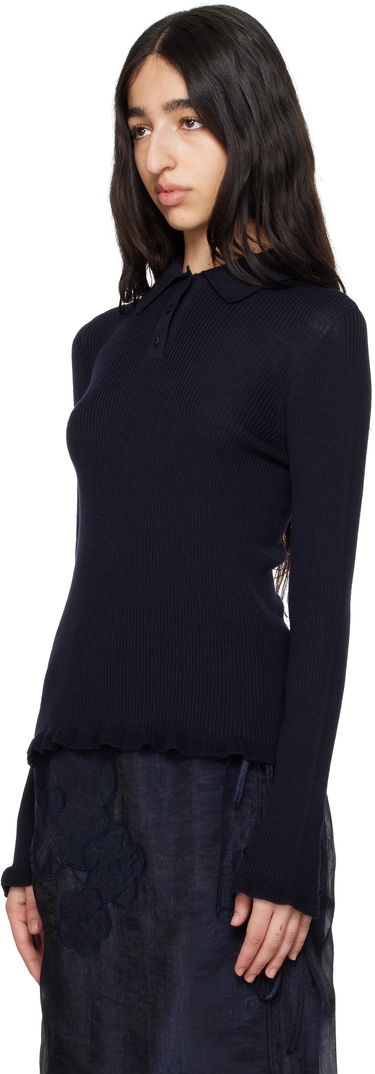 Sukňa Cecilie Bahnsen Cecilie Bahnsen Oda Pola Knit Top Navy | 1.25KNI50007 ODA TOP, 3