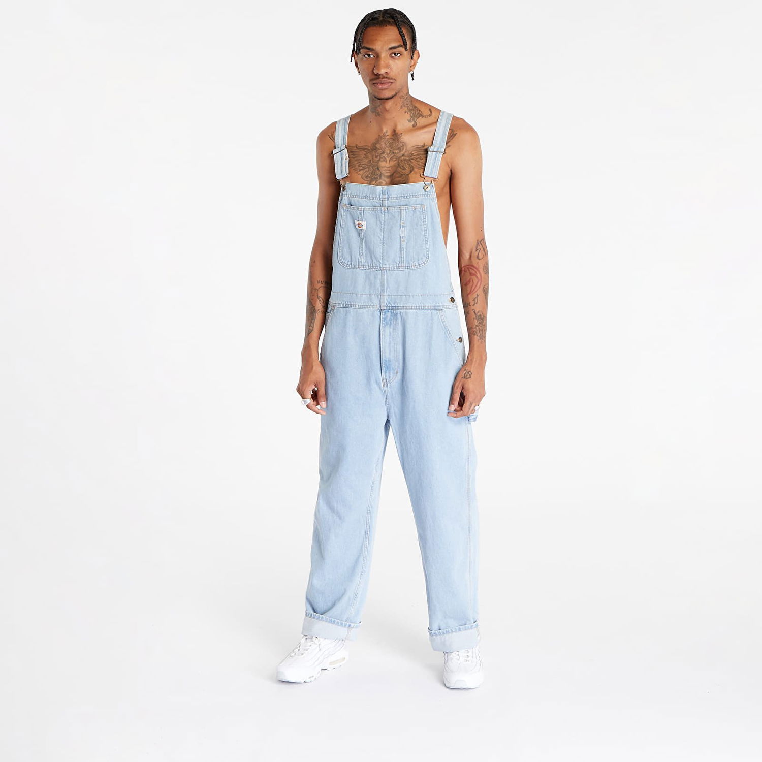 Nohavice Dickies Classic Denm Bib Vintage Aged Blue Modrá | DK0A4XYAC151, 0