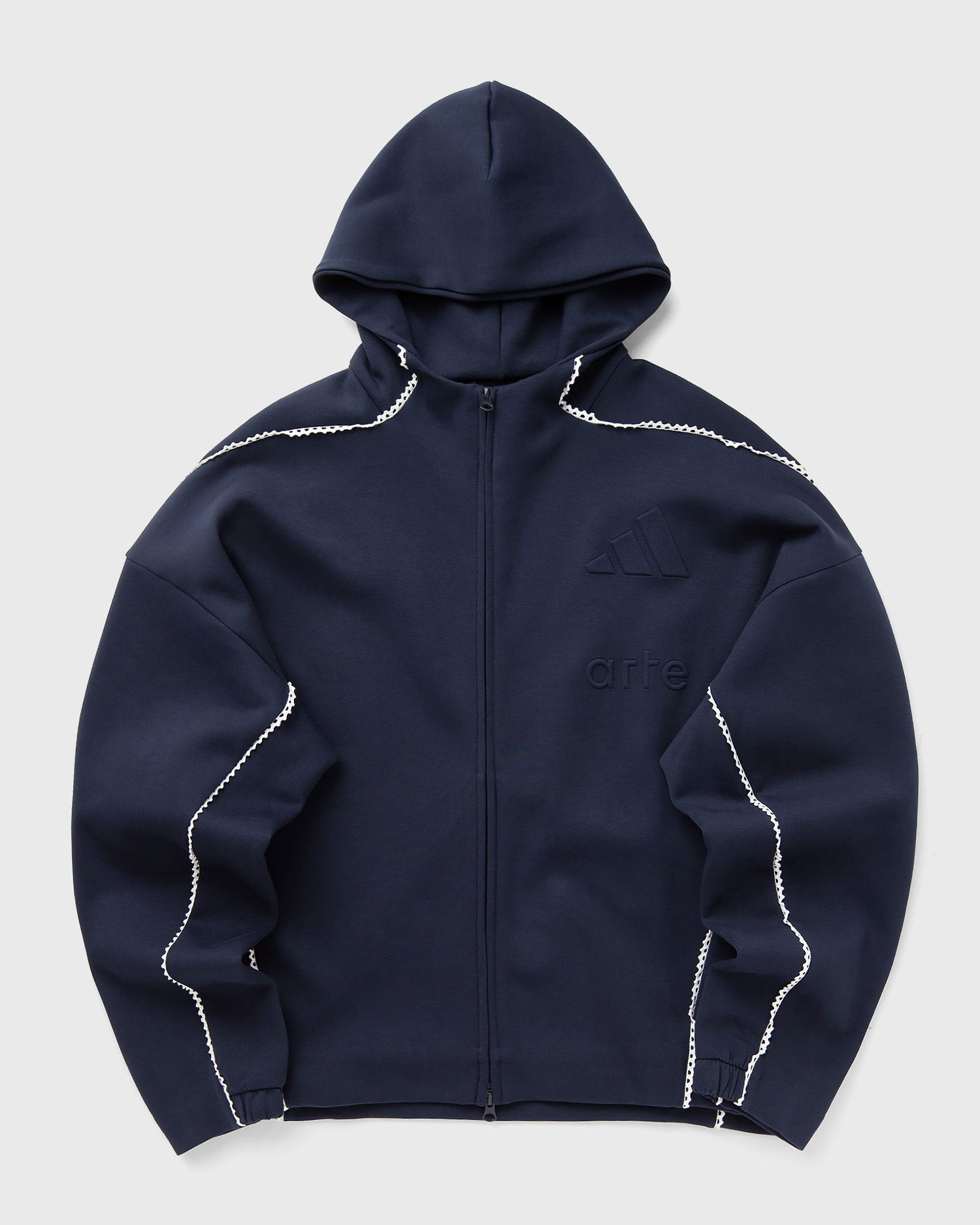 Mikina adidas Originals X ARTE Scalloped Trim Full-Zip Hoodie Navy | KD1616, 0