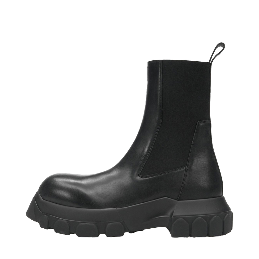 Tenisky a topánky Rick Owens Lido Beatle Bozo Tractor Leather Boots Čierna | RU01D3881-LOO-99