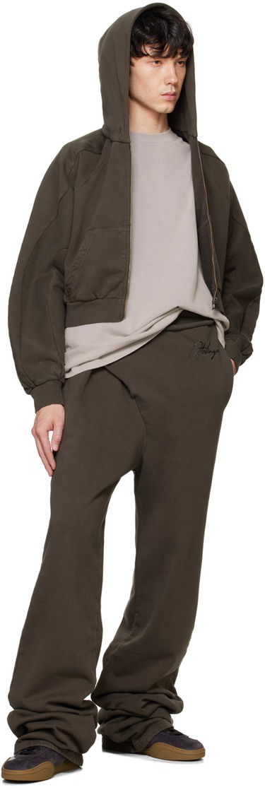 Mikina Ottolinger Ottolinger Multiline Zip Up Cropped Hoodie Zelené | 1150202521, 3