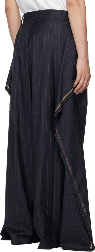 Nohavice HED MAYNER Hed Mayner Pinstriped Wide-Leg Wool Suiting Trousers Navy | HMMB30039A-HB217, 2