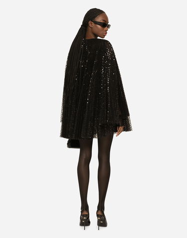 Šaty Dolce & Gabbana Sequined Short Dress Čierna | F6AUYTFLSHDN0000, 2