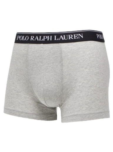 Boxerky Polo by Ralph Lauren Cotton Trunk - 3 Pack Andover Heather Šedá | 714835885005