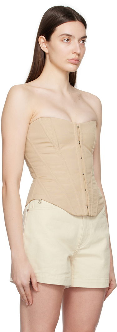 Podprsenka Stella McCartney Stella McCartney Lace-Up Corset Top Béžová | 6T01683DU701, 1
