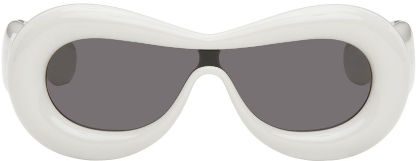 Slnečné okuliare Loewe Inflated Goggle Sunglasses Biela | LW40099I@0020A