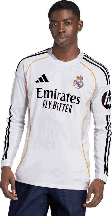 Dres adidas Performance Real Madrid 25/26 Home Long Sleeve Jersey Biela | JN8884, 4