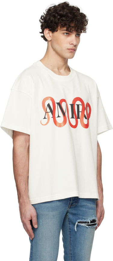 Tričko AMIRI Snake Print T-Shirt Biela | AMJYTE1155, 1