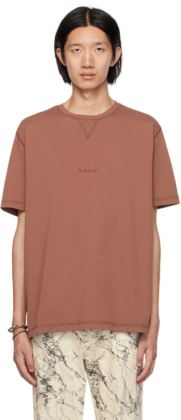 Tričko Paul Smith Paul Smith Embroidered T-Shirt Hnedá | M1R-394Y-LP3837-55, 0